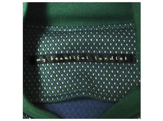 Autre Marque mi hermosa landlet Chaqueta de jersey de cuadros JACQUARD Verde - vista 8