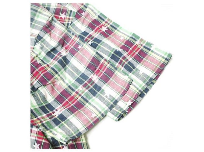 Autre Marque Camisa de algodón STAR PLAID MIX de Uniform Experiment Azul - vista 5