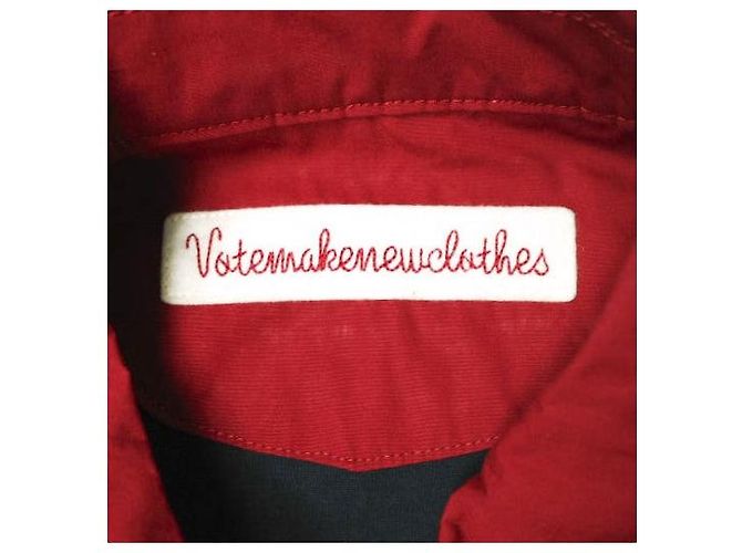 Autre Marque VOTE HACER NUEVAS ROPAS × AMERICAN RAG CIE Chaqueta Coach de Algodón Ropa Exterior (Limitada) Roja - vista 8