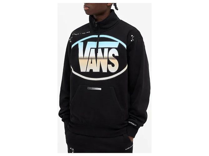 Autre Marque LQQK STUDIO × VANS VAULT Suéter de algodão com zíper de quarto (Edição Limitada) Preto - vista 3
