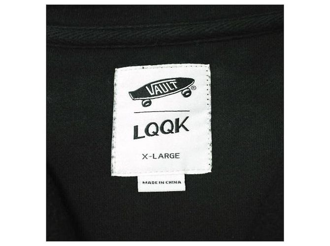 Autre Marque LQQK STUDIO × VANS VAULT Suéter de algodão com zíper de quarto (Edição Limitada) Preto - vista 4