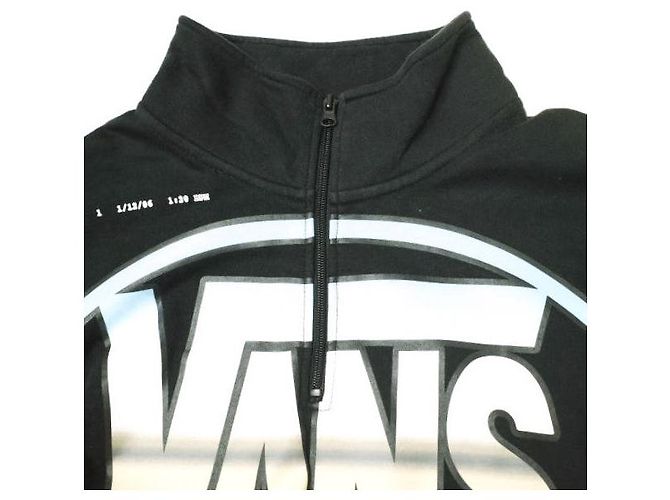 Autre Marque LQQK STUDIO × VANS VAULT Suéter de algodão com zíper de quarto (Edição Limitada) Preto - vista 5