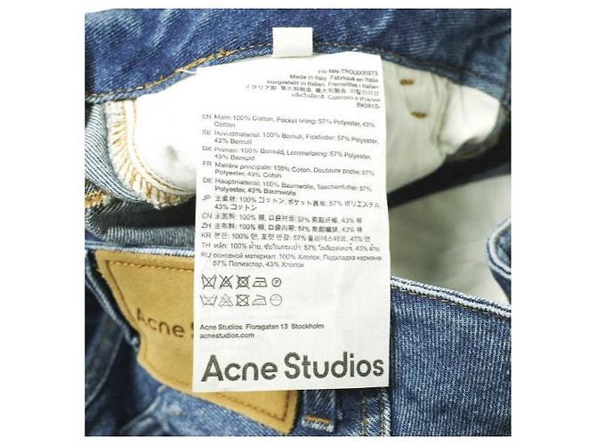 PANTALONES DE DENIM BIKER ACNE STUDIOS Pantalones de denim Azul - vista 13