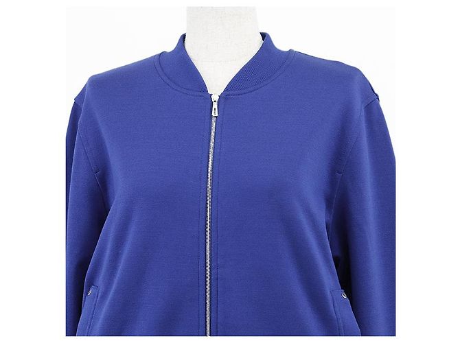 Blouson in cotone lavorato a maglia Hermès Blu - vista 2
