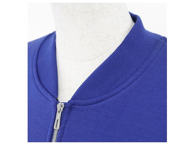 Blouson in cotone lavorato a maglia Hermès Blu - vista 3