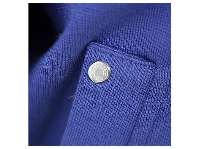 Blouson in cotone lavorato a maglia Hermès Blu - vista 5