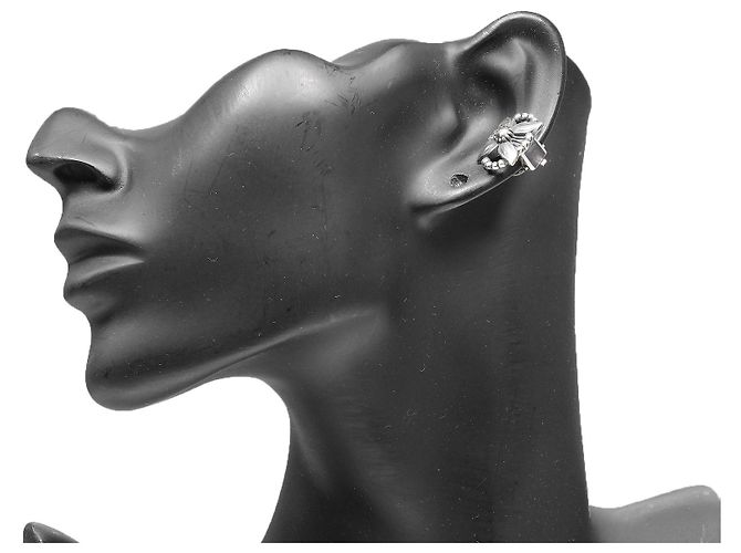 Autre Marque Orecchini in Argento 925 Edelweiss di Georg Jensen - vista 2