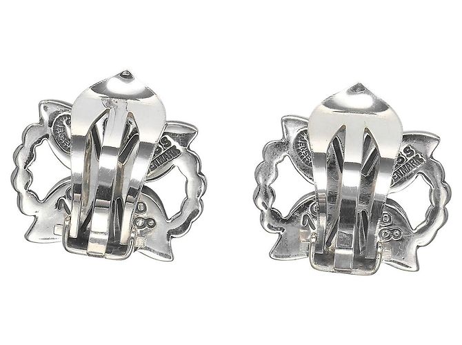 Autre Marque Orecchini in Argento 925 Edelweiss di Georg Jensen - vista 3