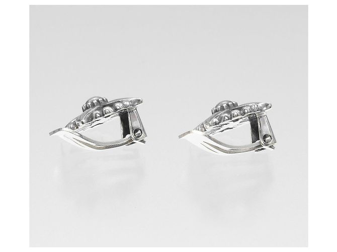 Autre Marque Orecchini in Argento 925 Edelweiss di Georg Jensen - vista 6