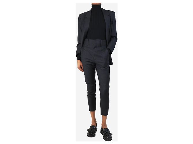 Isabel Marant Etoile Conjunto de traje de lana gris oscuro a cuadros - talla UK 6 - vista 3