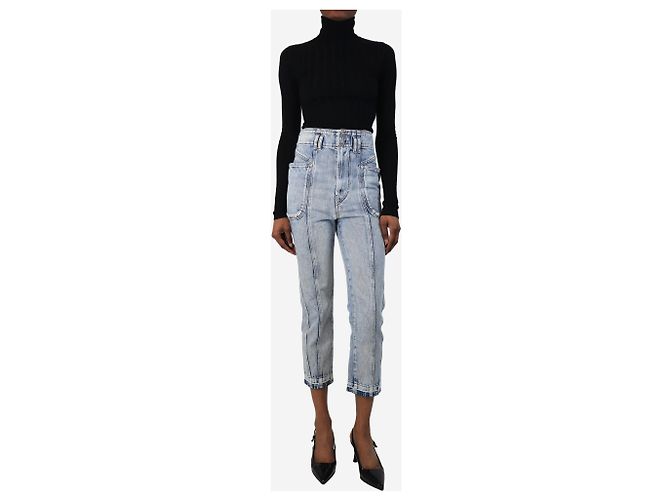 Isabel Marant Etoile Blue bleached panel jeans - size UK 6 - view 2