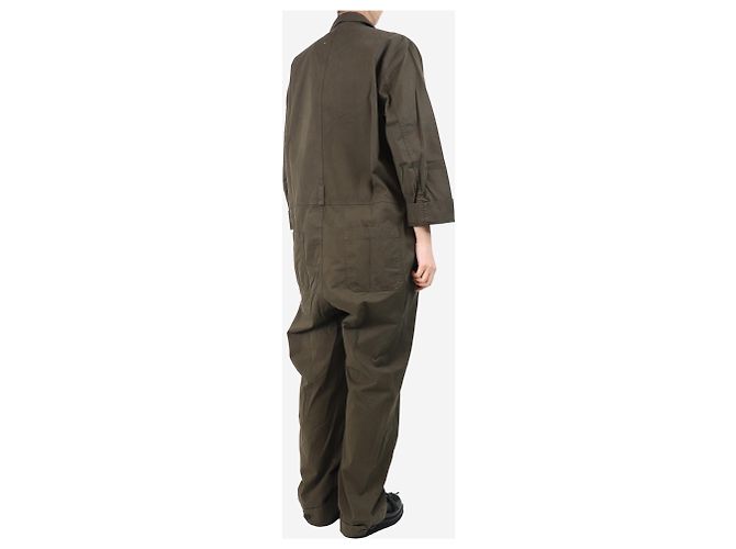 Autre Marque Khaki Oversized-Jumpsuit - Größe L Grün - Ansicht 2