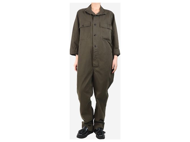 Autre Marque Khaki Oversized-Jumpsuit - Größe L Grün - Ansicht 3
