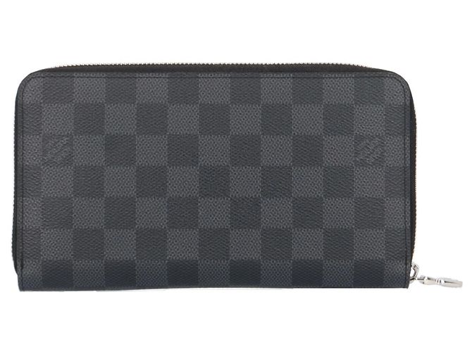 Louis Vuitton Zippy Organizer NM Damier Graphite Long Wallet Brown Black - view 2
