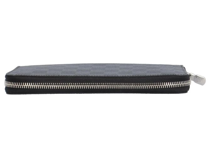 Louis Vuitton Zippy Organizer NM Damier Graphite Long Wallet Brown Black - view 5