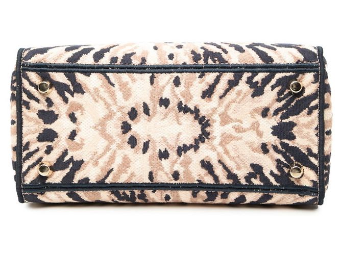 Borsa a mano Christian Dior Dior Lady Tie-Dye ricamata Rosa Blu navy - vista 3