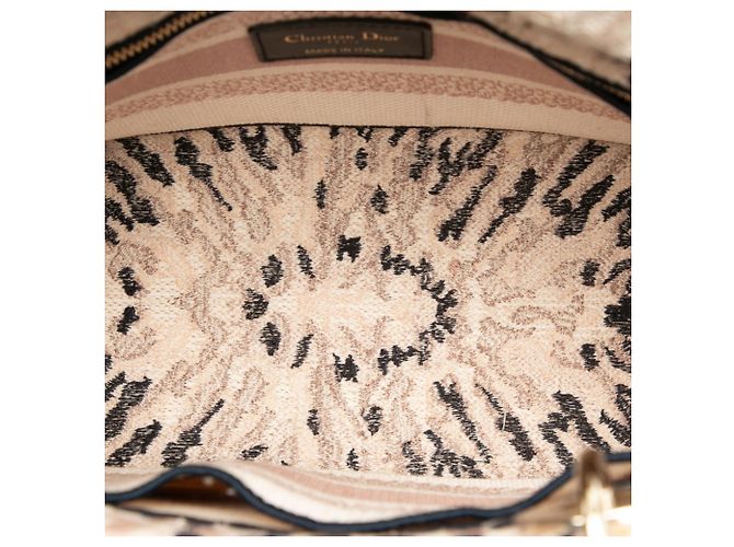Borsa a mano Christian Dior Dior Lady Tie-Dye ricamata Rosa Blu navy - vista 4