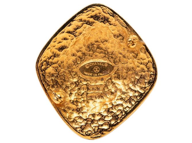 Timeless Broche Coco Mark de Chanel Dorado - vista 3