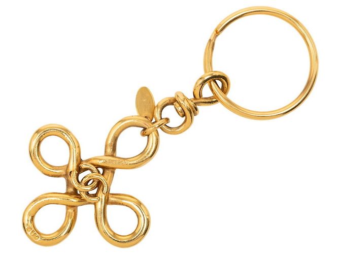 Portachiavi vintage Chanel Coco Mark D'oro - vista 2