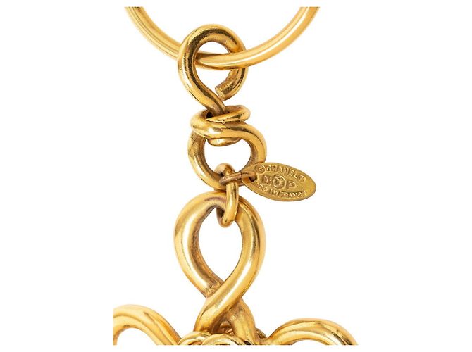 Portachiavi vintage Chanel Coco Mark D'oro - vista 3