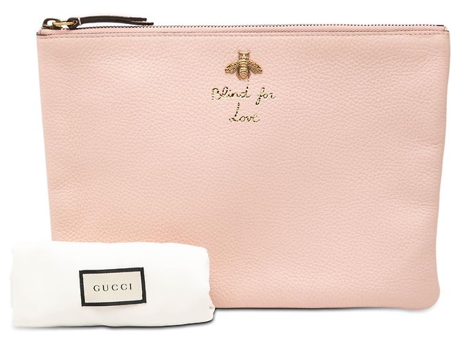 Clutch Gucci in pelle rosa Blind For Love - vista 8