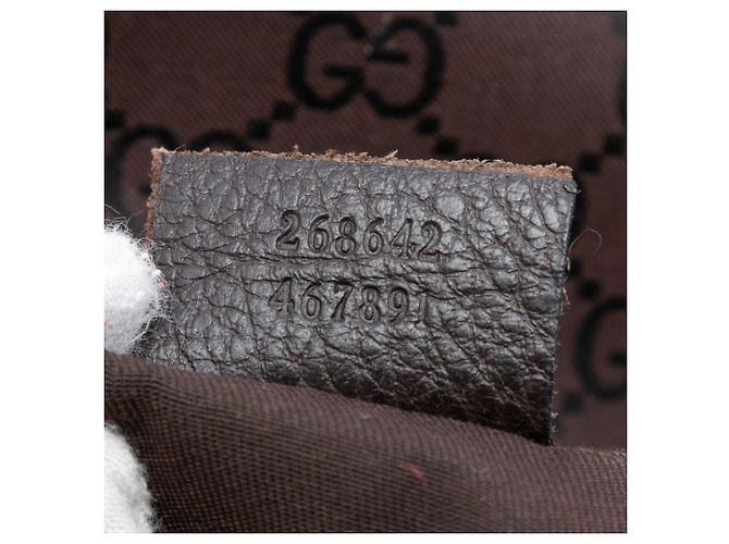 Bolsa transversal Gucci em nylon GG marrom Abbey D Ring Castanho escuro - vista 6