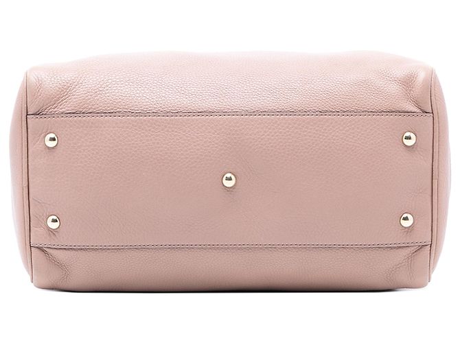 Bamboo Borsa Boston Shopper media in pelle di vitello rosa con bambù Gucci - vista 3