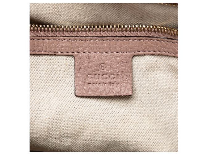 Bamboo Borsa Boston Shopper media in pelle di vitello rosa con bambù Gucci - vista 5
