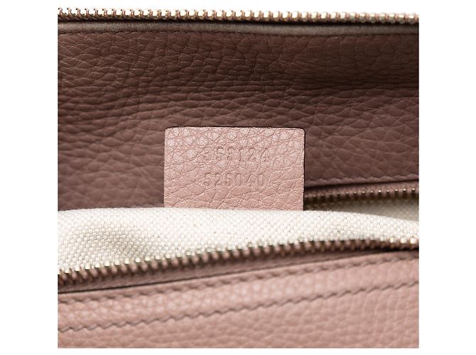Bamboo Borsa Boston Shopper media in pelle di vitello rosa con bambù Gucci - vista 6