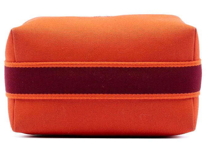 Hermès Orange Small Toile Bride A Brac Case Dark red - view 3