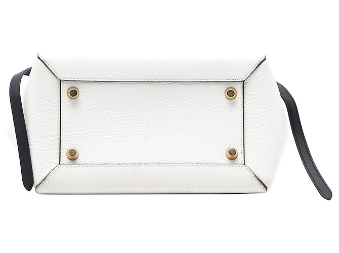 Belt Bag Céline Celine Weißes Bicolor Gekörntes Kalbsleder Gürteltasche - Ansicht 3