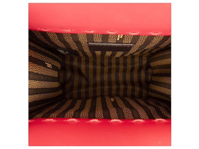 Fendi Mini Borsa Sunshine Shopper in Pelle Rosa - vista 4