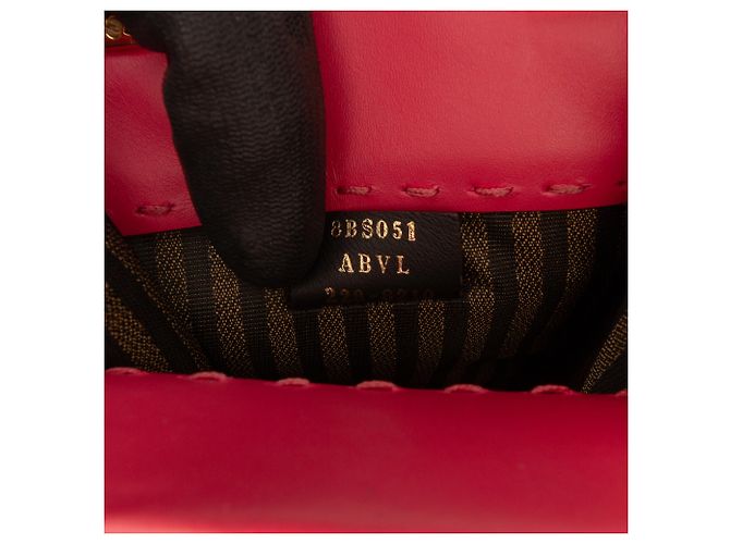 Fendi Mini Borsa Sunshine Shopper in Pelle Rosa - vista 6