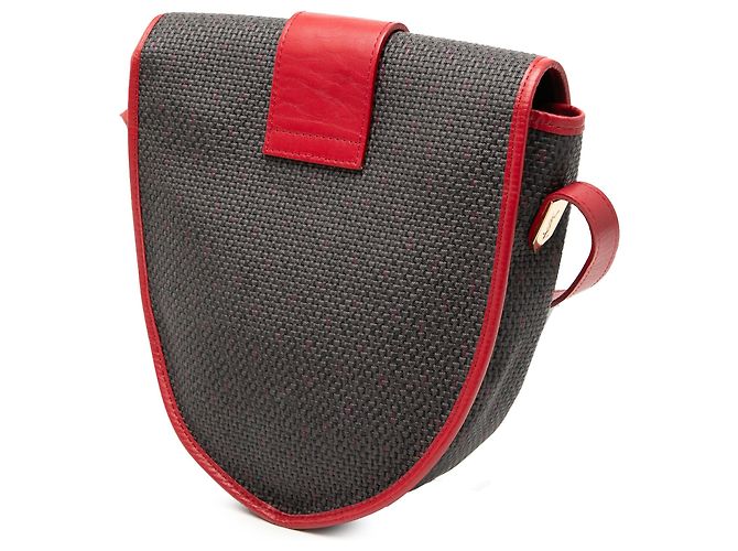 Bandolera de lona recubierta gris Saint Laurent Castaño - vista 2