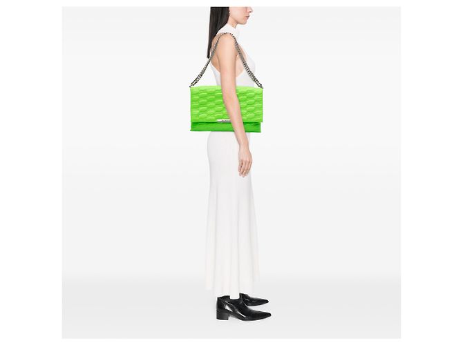 Borsa a tracolla in pelle verde con monogramma BB in rilievo Balenciaga D'oro - vista 11