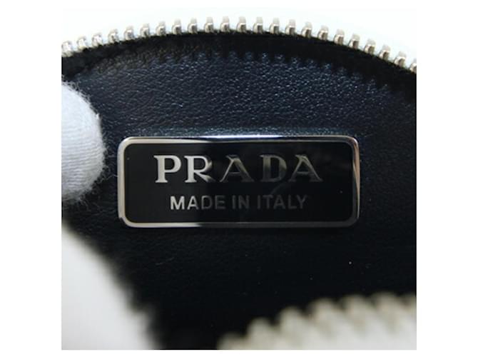 Prada Mini Geldbörse/Münzcase Silber Weiß - Ansicht 4