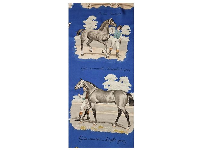 Foulard Hermès in seta Les robes blu - vista 5