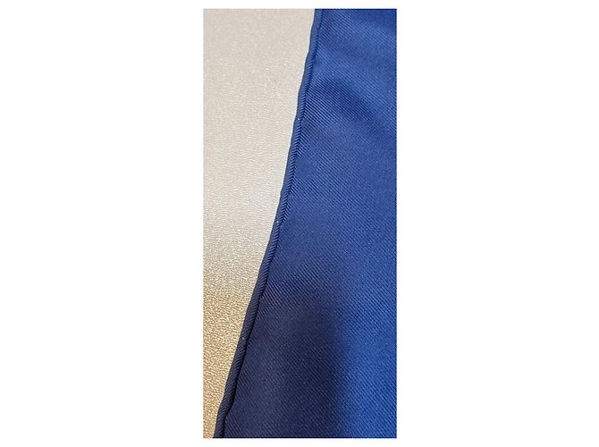 Foulard Hermès in seta Les robes blu - vista 9