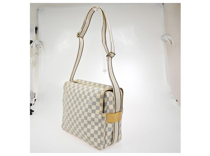 Borsa a mano Naviglio Damier Louis Vuitton Bianco - vista 3