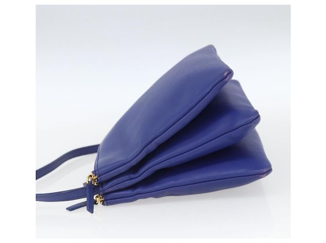 Céline Celine Trio Leather Small Blau - Ansicht 3
