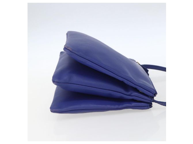 Céline Celine Trio Leather Small Blau - Ansicht 4