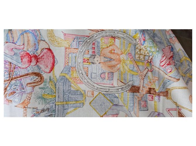 Hermès Xale Hermes Branco Multicor - vista 9