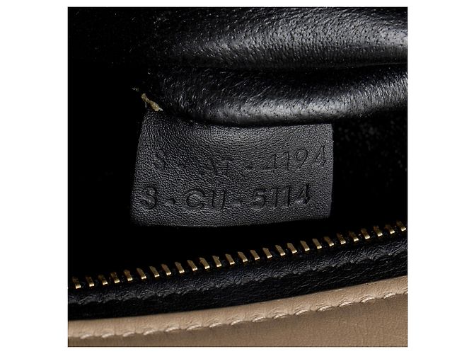 Céline Mittelgroße Trapez-Tasche aus Tricolor Kalbsleder von Celine Schwarz - Ansicht 6