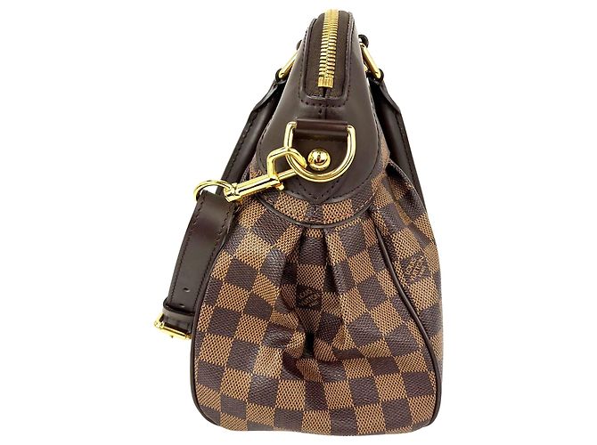 Sac à main épaule Trevi PM en toile Damier Ébène de Louis Vuitton Marron - vue 9