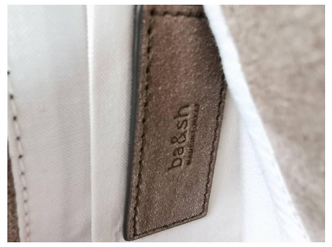 Ba&Sh Teddy Puffed Wildleder Tasche Khaki - Ansicht 10