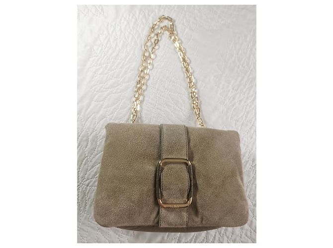Ba&Sh Teddy Puffed Wildleder Tasche Khaki - Ansicht 12
