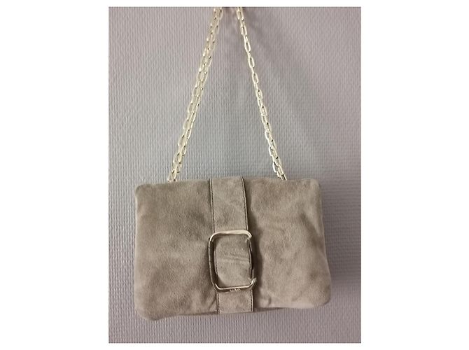 Ba&Sh Teddy Puffed Wildleder Tasche Khaki - Ansicht 16