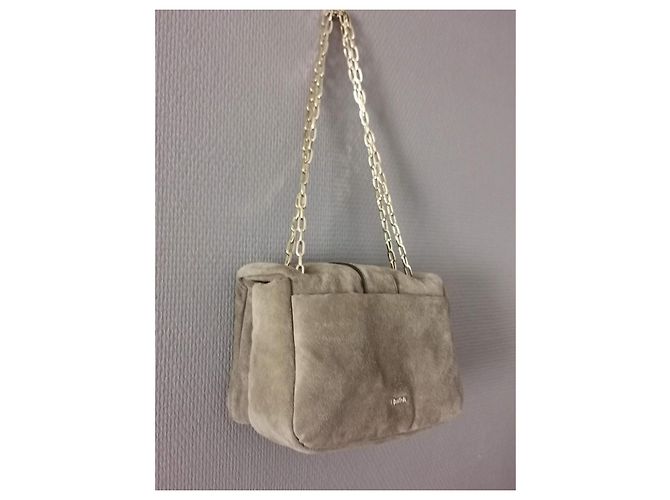 Ba&Sh Teddy Puffed Wildleder Tasche Khaki - Ansicht 17