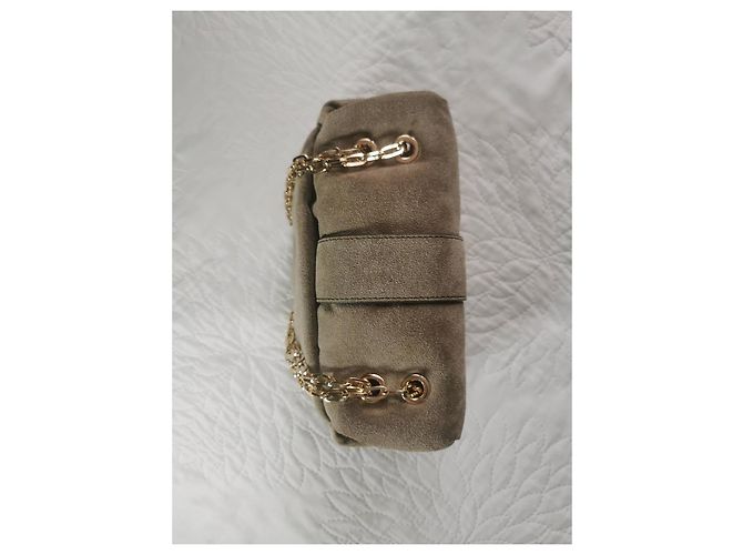 Ba&Sh Teddy Puffed Wildleder Tasche Khaki - Ansicht 6