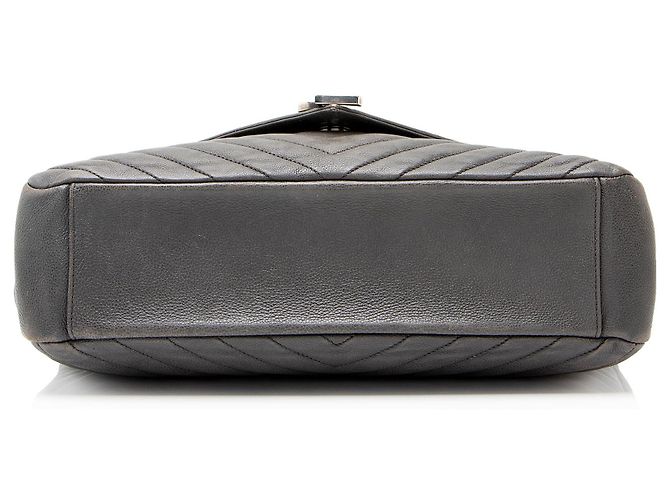 Borsa a tracolla Saint Laurent Matelasse Calfskin Monogram College Large Grigio - vista 4